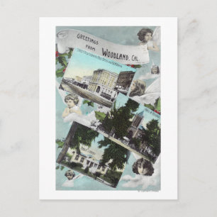 Greetings From with Scenic ViewsWoodland, CA Postcard
