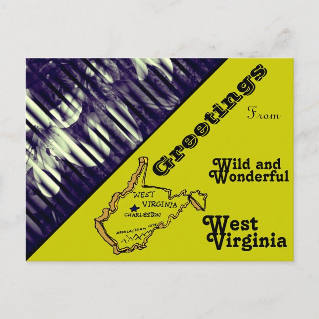 Greetings From WW West Virginia Postcard (Front)