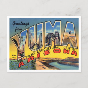 Greetings from Yuma, Arizona Vintage Travel Postcard