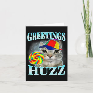 Greetings Huzz Funny Gen Z Gen Alpha Slang Meme  Card