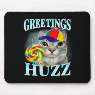 Greetings Huzz Funny Gen Z Gen Alpha Slang Meme Mouse Pad