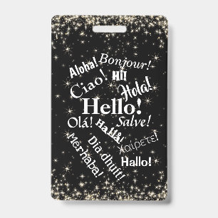 Greetings! Luggage Tag or Badge