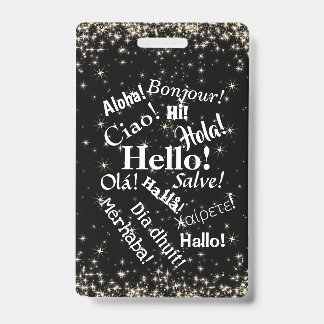 Greetings! Luggage Tag or Badge