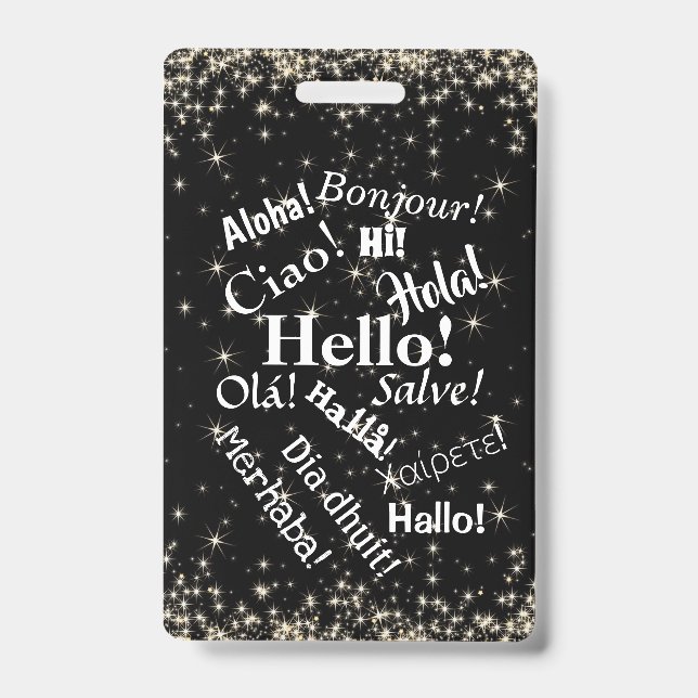 Greetings! Luggage Tag or Badge (Front)