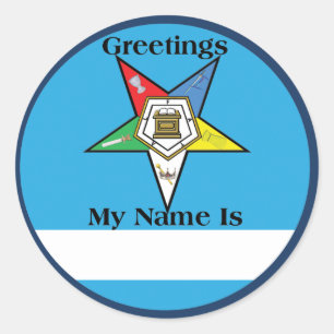 Greetings OES Lapel Stickers