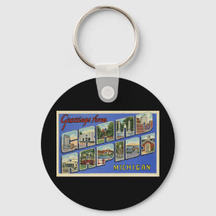 Greetings of Grand Rapids Michigan Keychain