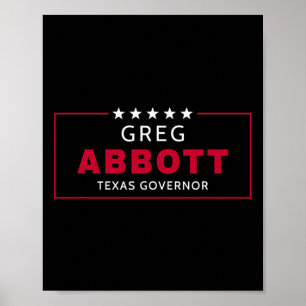 Greg Abbott Election Texas Governor Republican Blu Poster