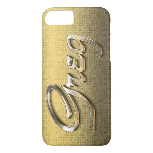 "Greg" Custom Monogram iPhone 7 Case (Back)