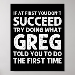 GREG Gift Name Personalized Birthday Fun Christmas Poster