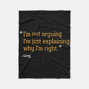 Greg Gift Quote Funny Birthday Personalized Name I Fleece Blanket