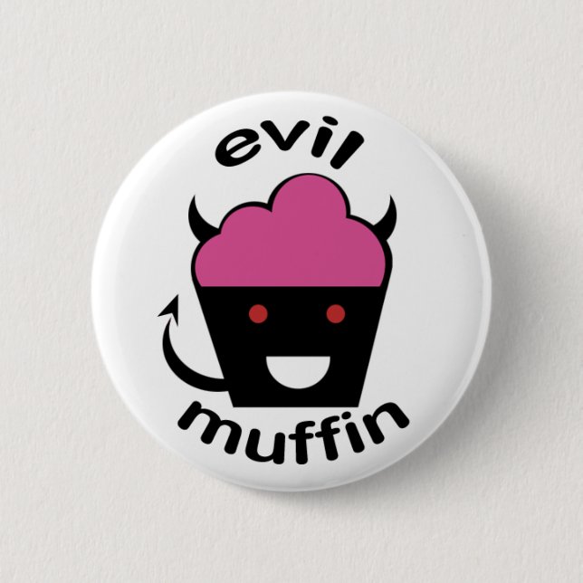 Greg the Evil Muffin 2 Inch Round Button (Front)