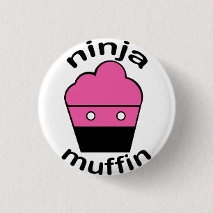 Greg the Ninja Muffin 1 Inch Round Button