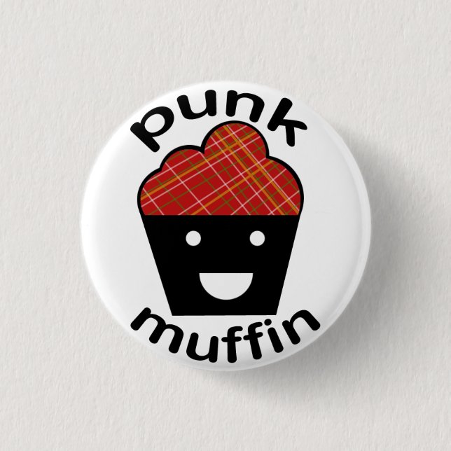 Greg the Punk Muffin 1 Inch Round Button (Front)