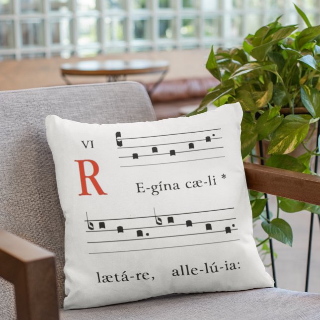 Gregorian Chant Catholic Classical Music Throw Pillow (Creator Uploaded)