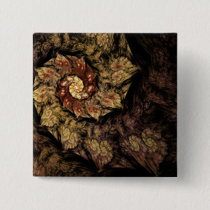 Gregorian Chant Fractal 2 Inch Square Button