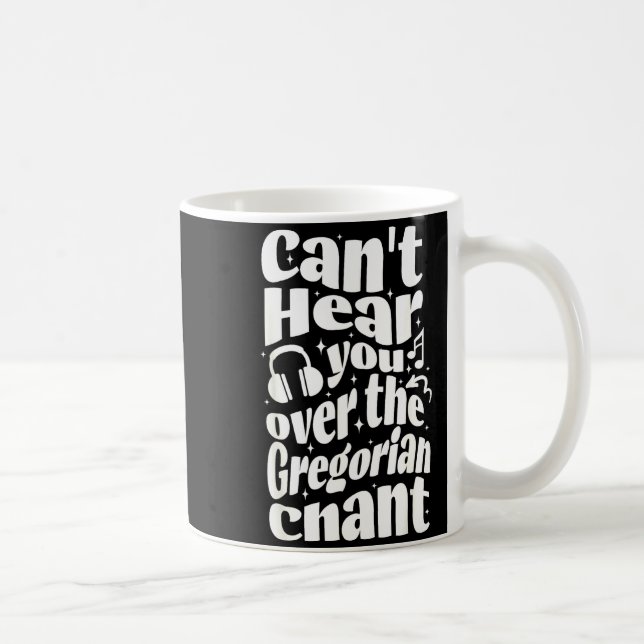 Gregorian Chant Funny Catholic Traditional Latin M Coffee Mug (Right)