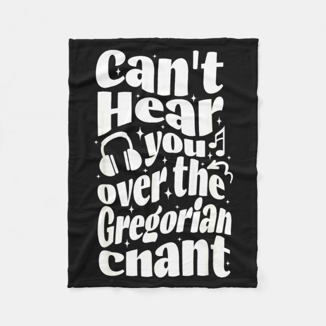 Gregorian Chant Funny Catholic Traditional Latin M Fleece Blanket (Front)
