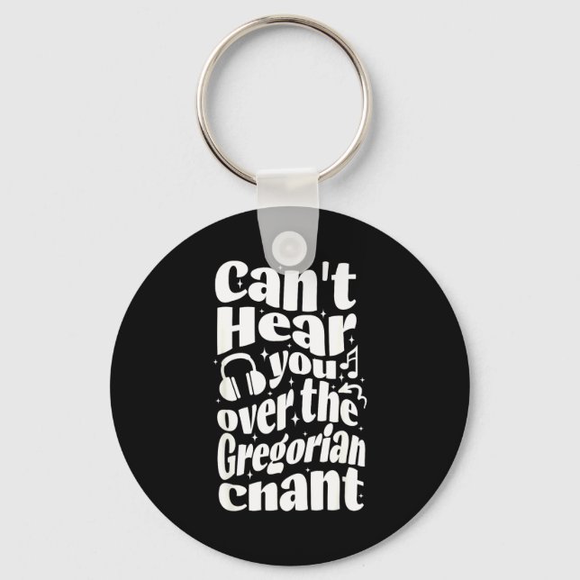 Gregorian Chant Funny Catholic Traditional Latin M Keychain (Front)