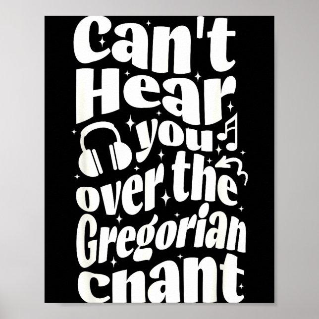 Gregorian Chant Funny Catholic Traditional Latin M Poster (Front)