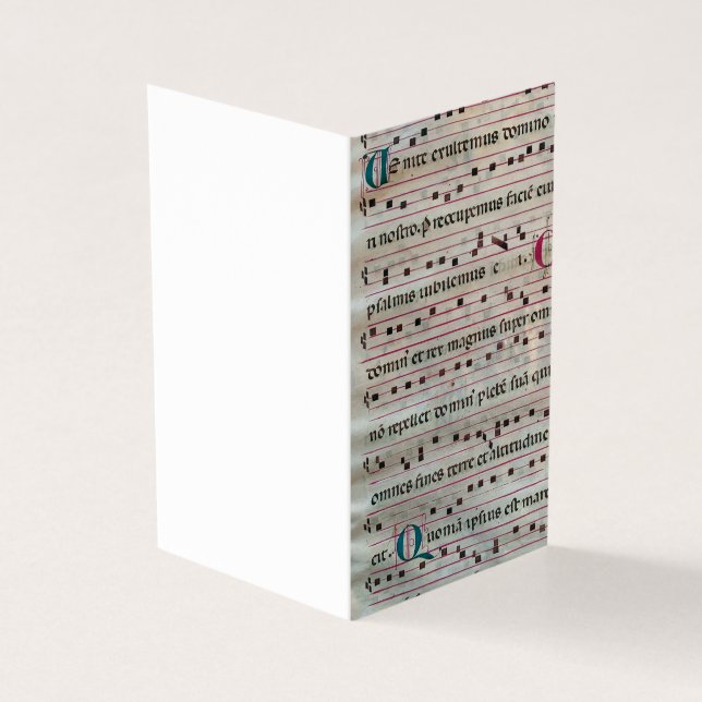 Gregorian chant greeting card (Outside)