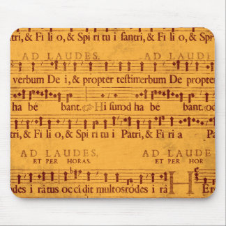 Gregorian chant music score mouse pad