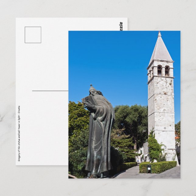 Gregory of Nin statue in Split - Dalmatia, Croatia Postcard (Front/Back)