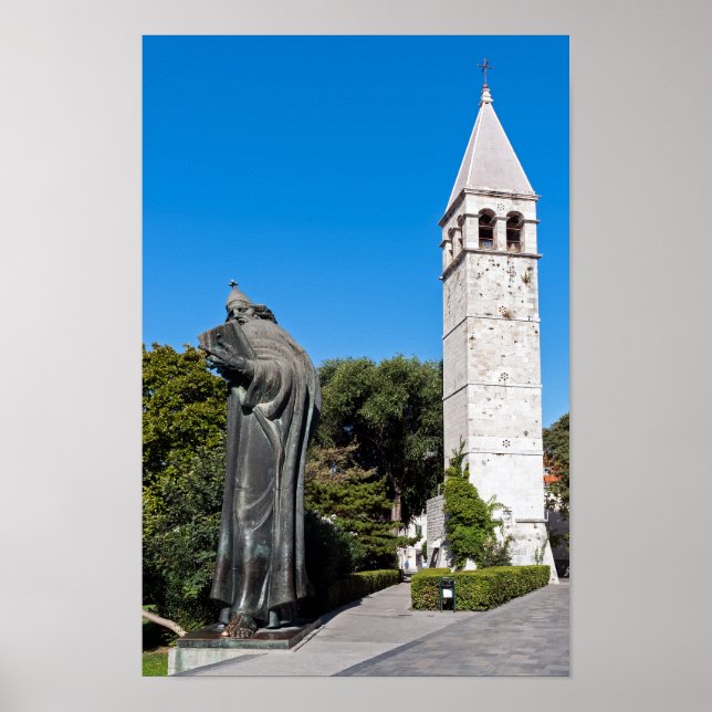 Gregory of Nin statue in Split - Dalmatia, Croatia Poster (Front)