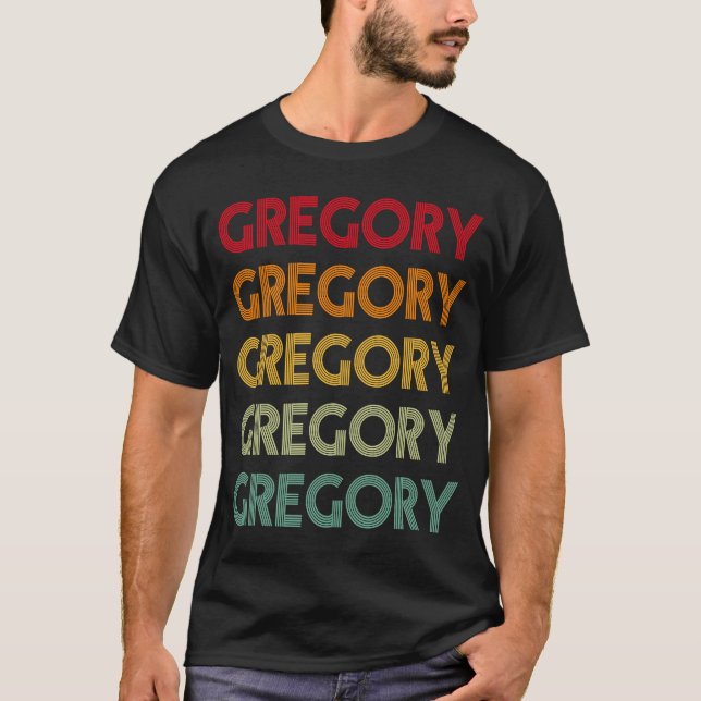 Gregory Retro  Name Humour Nickname T-Shirt (Front)