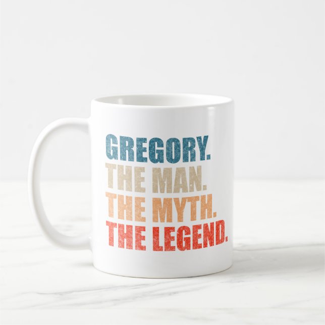 Gregory The Man The Myth The Legend Coffee Mug (Left)