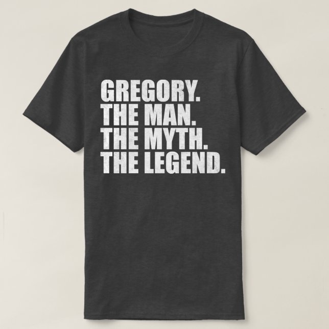 GregoryGregory Name Gregory given name T-Shirt (Design Front)