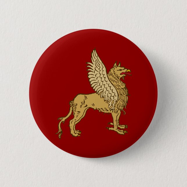 Greif griffin gryphon 2 inch round button (Front)