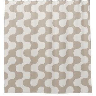 Greige Bold Mid Century Retro Geometric