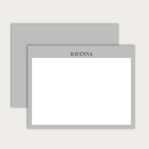 Greige Luxury Serif Personalized Custom Name Card