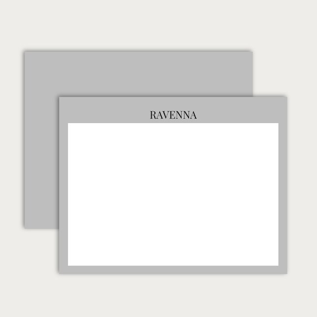 Greige Luxury Serif Personalized Custom Name Card (Creator Uploaded)