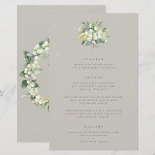 Greige Snowberry+Eucalyptus 3 Parcours Menu Mariag