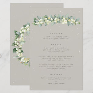 Greige Snowberry+Eucalyptus 3 Parcours Menu Mariag