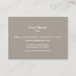 Greige Solid Colour Customize It Business Card