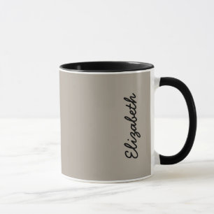 Greige Solid Colour Customize It Mug
