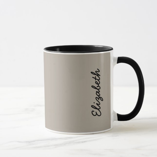 Greige Solid Colour Customize It Mug (Right)