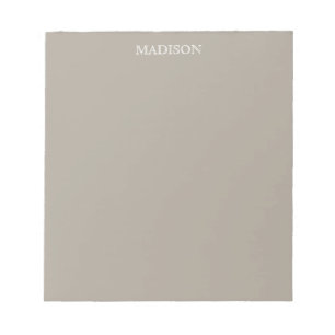 Greige Solid Colour Customize It Notepad