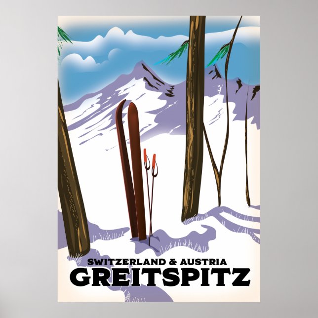 Greitspitz Suisse & Autriche Affiche de ski (Devant)