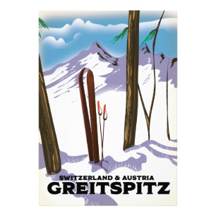 Greitspitz Switzerland & Austria Ski poster