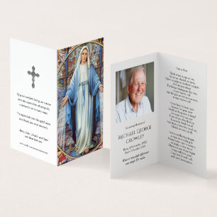 Grêle catholique Mary des cartes   de prière