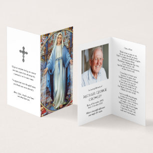 Grêle catholique Mary des cartes   de prière