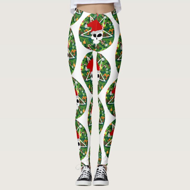 grêle père Noël leggings (Devant)