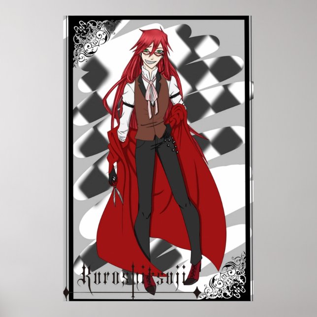 Grell Sutcliff from Kuroshitsuji  Black Butler Poster (Front)