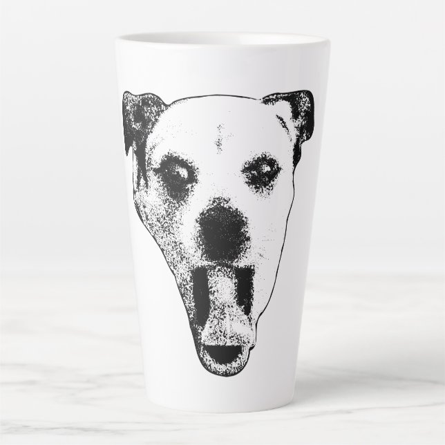 Gremlin Pup in Black & White Latte Mug (Front)