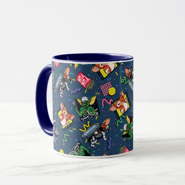 Gremlins™ 80's Retrowave Pattern Mug (Front Left)