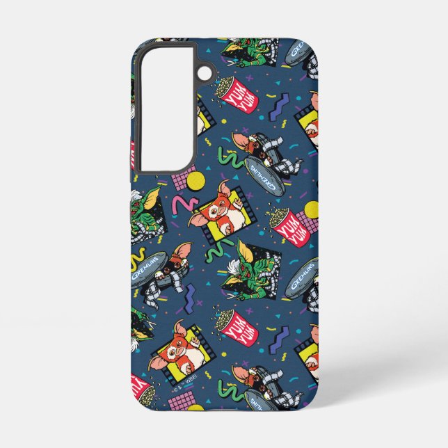 Gremlins™ 80's Retrowave Pattern Samsung Galaxy S22 Case (Back)