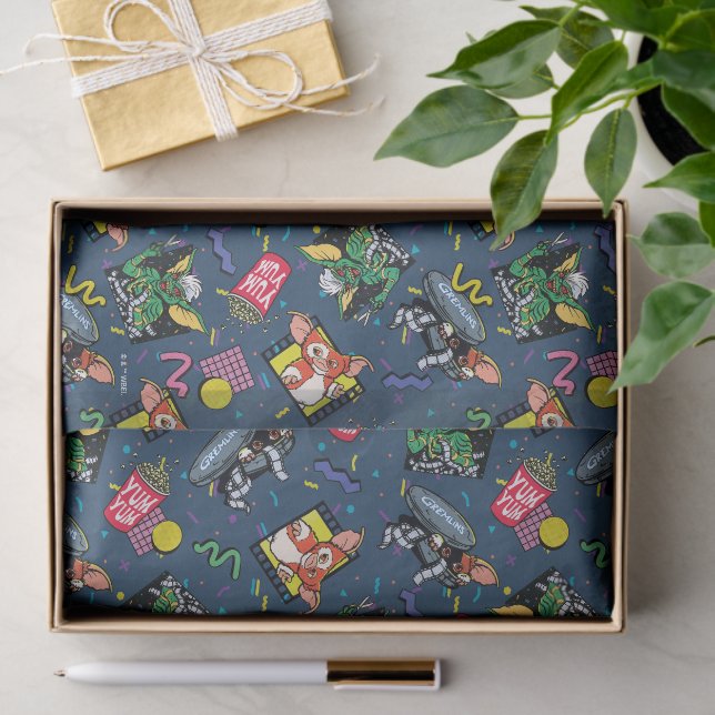 Gremlins™ 80's Retrowave Pattern Tissue Paper (Gift)